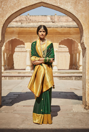 Green Designer Saree