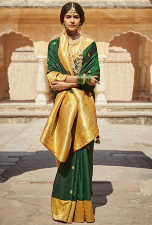 Green Designer Saree