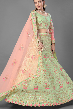 Pista Lehenga Choli