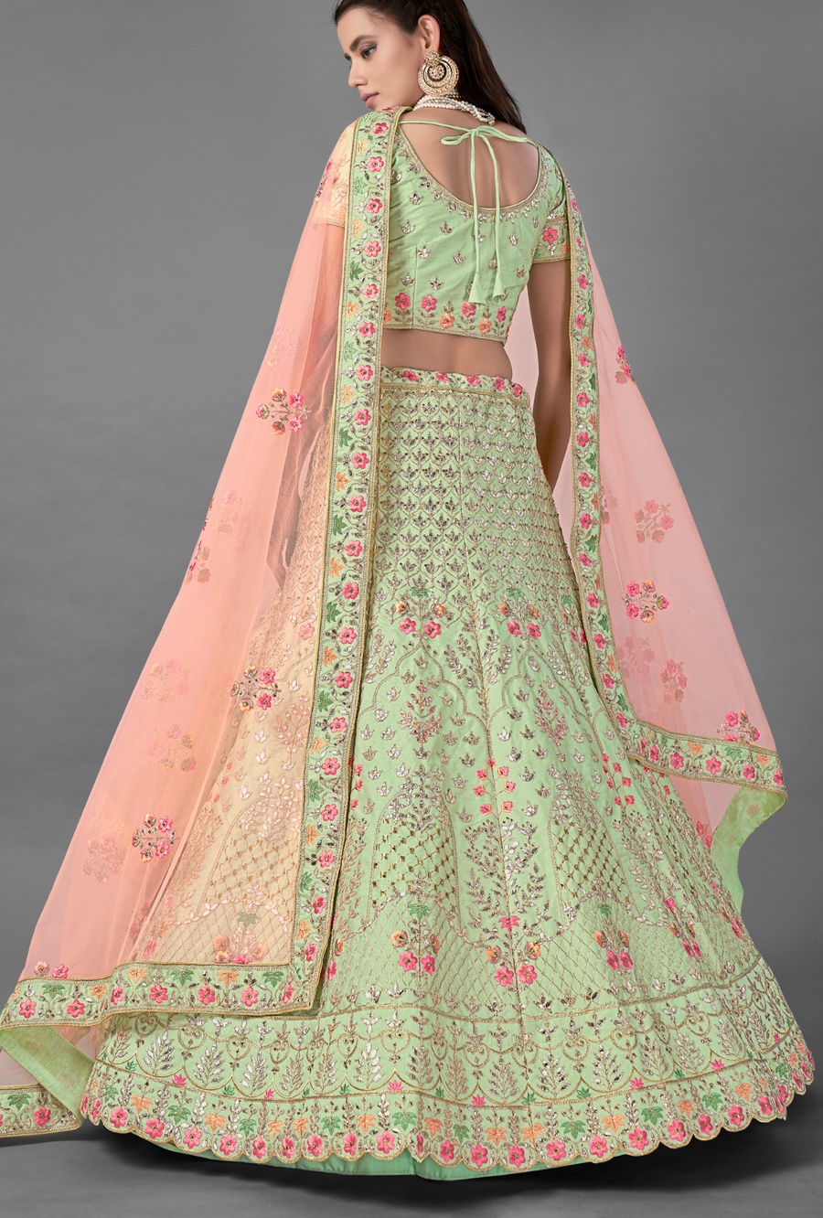 Pista Lehenga Choli