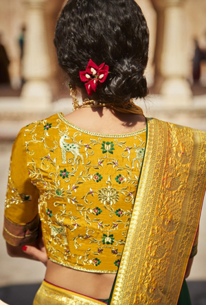 Green Designer Saree