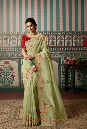 Green Saree