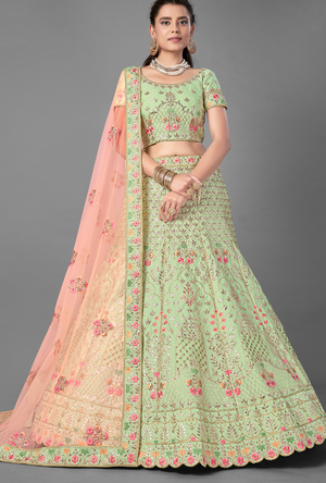 Pista Lehenga Choli