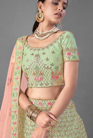 Pista Lehenga Choli