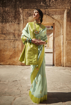 Green Designer Saree