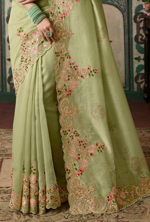 Green Saree