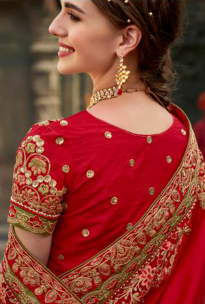 Red Designer Saree