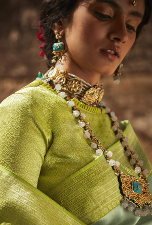 Green Designer Saree