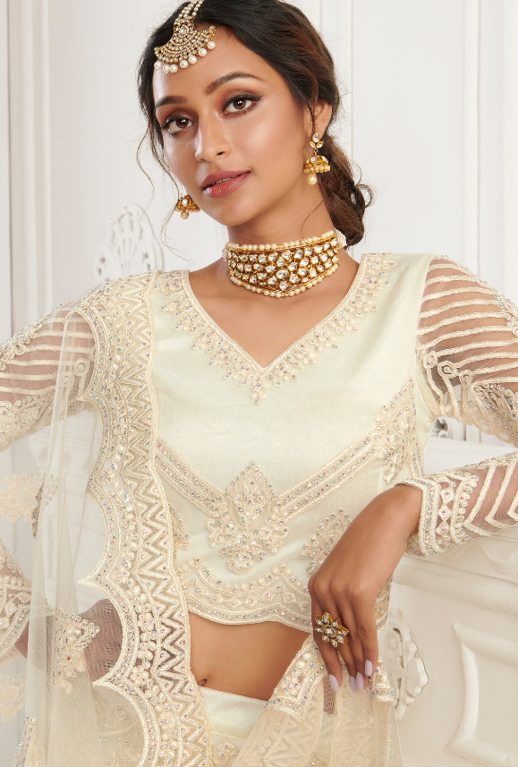 White Lehenga Choli