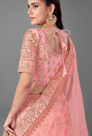 Peach Lehenga Choli