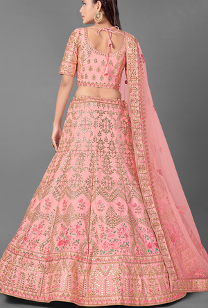 Peach Lehenga Choli