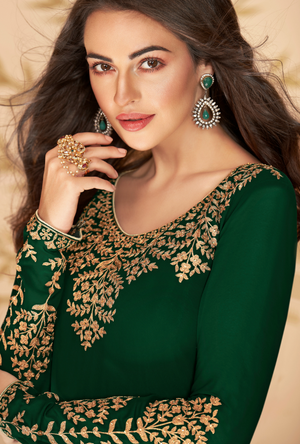 Green Anarkali Suit