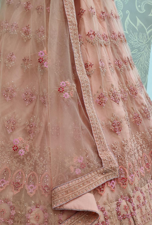 Peach Lehenga Choli