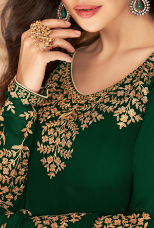 Green Anarkali Suit