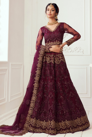 Maroon Lehenga Choli