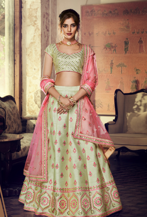 Peach Lehenga Choli - Desi Royale