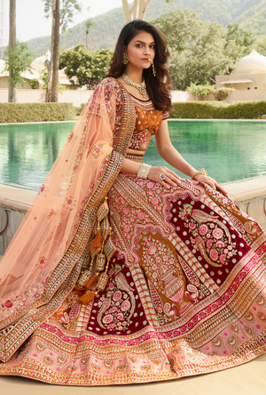 Multicolor Bridal Lehenga Choli