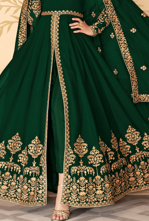 Green Anarkali Suit