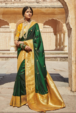 Green Designer Saree