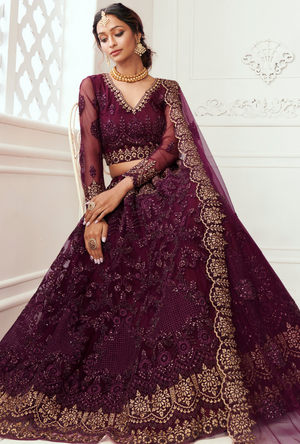 Maroon Lehenga Choli