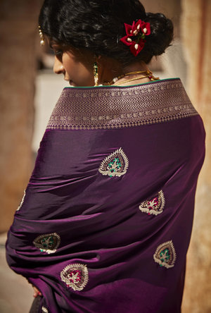 Purple Designer Saree