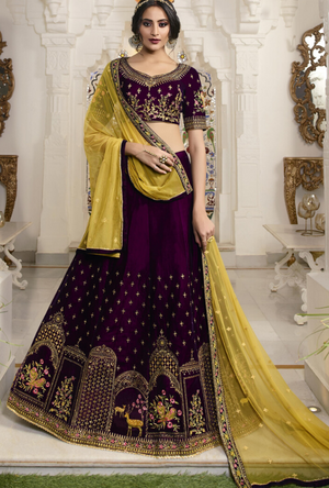 Purple Lehenga Choli - Desi Royale