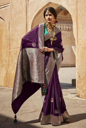 Purple Designer Saree