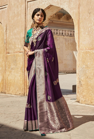 Purple Designer Saree