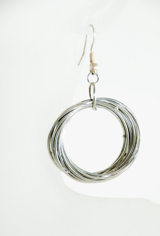 Silver swirls wire earrings - Desi Royale