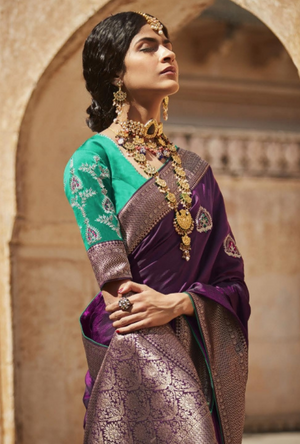 Purple Designer Saree