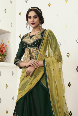 Green Lehenga Choli - Desi Royale