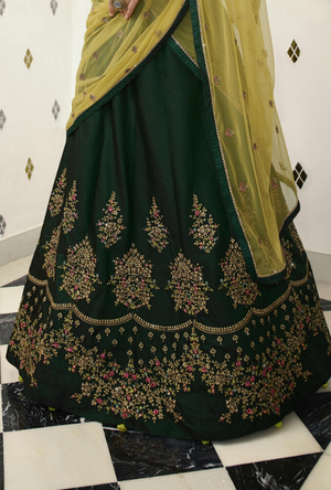 Green Lehenga Choli - Desi Royale