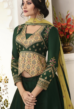 Green Lehenga Choli - Desi Royale