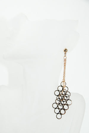 Gold chandelier earrings - Desi Royale