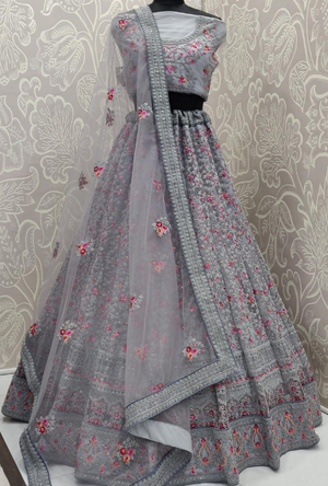 Grey Lehenga Choli