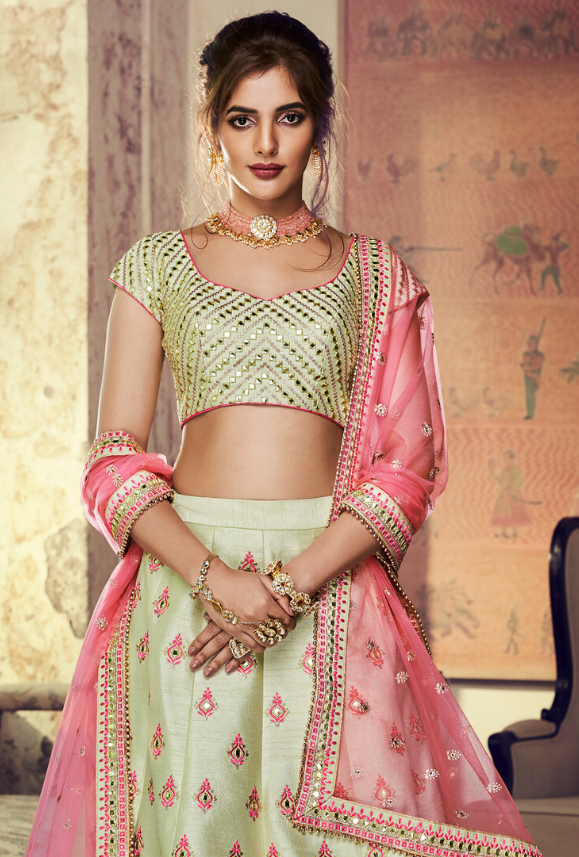 Peach Lehenga Choli - Desi Royale