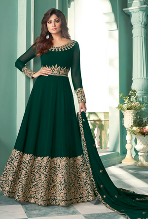 Green Anarkali Suit