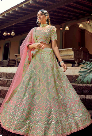 Green Lehenga Choli