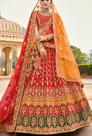 Red Bridal Lehenga