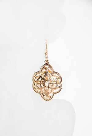 Gold filigree style earrings - Desi Royale