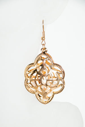 Gold filigree style earrings - Desi Royale