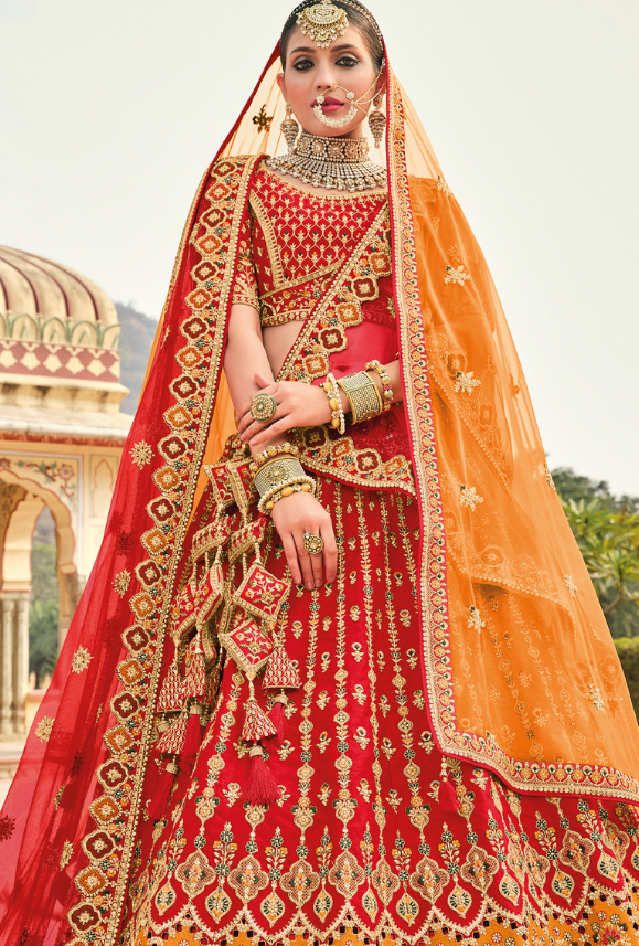 Red Bridal Lehenga