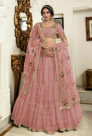 Pink Lehenga Choli - Desi Royale