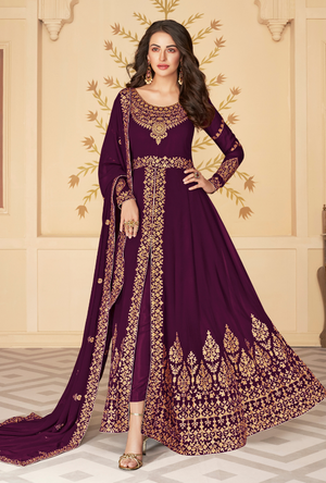 Purple Anarkali Suit