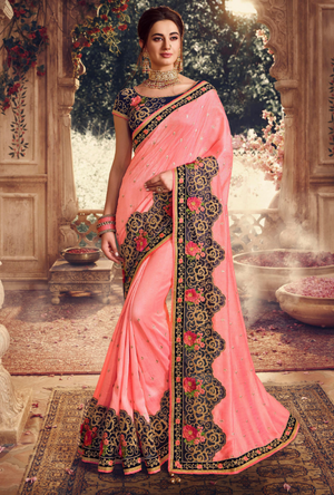 Pink Designer Saree