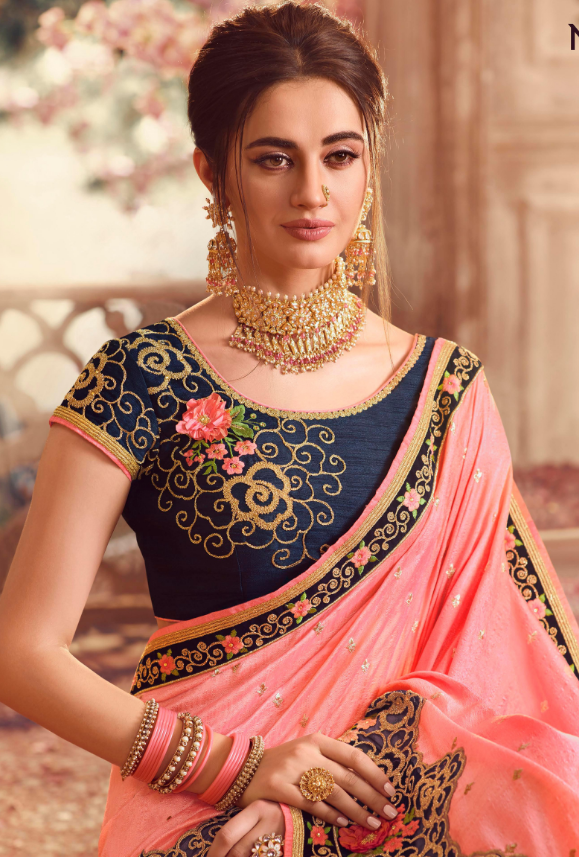 Pink Designer Saree