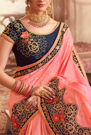 Pink Designer Saree