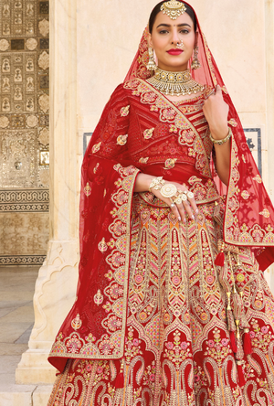 Red Bridal Lehenga