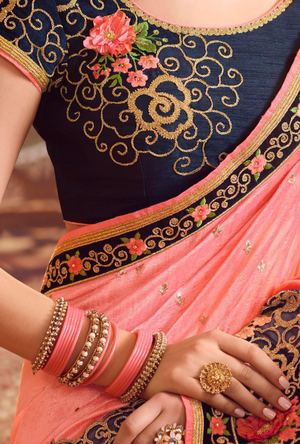 Pink Designer Saree