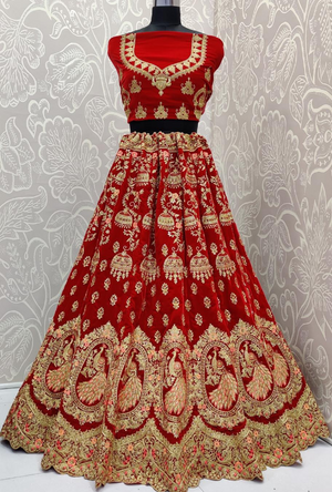 Red Bridal Lehenga Choli